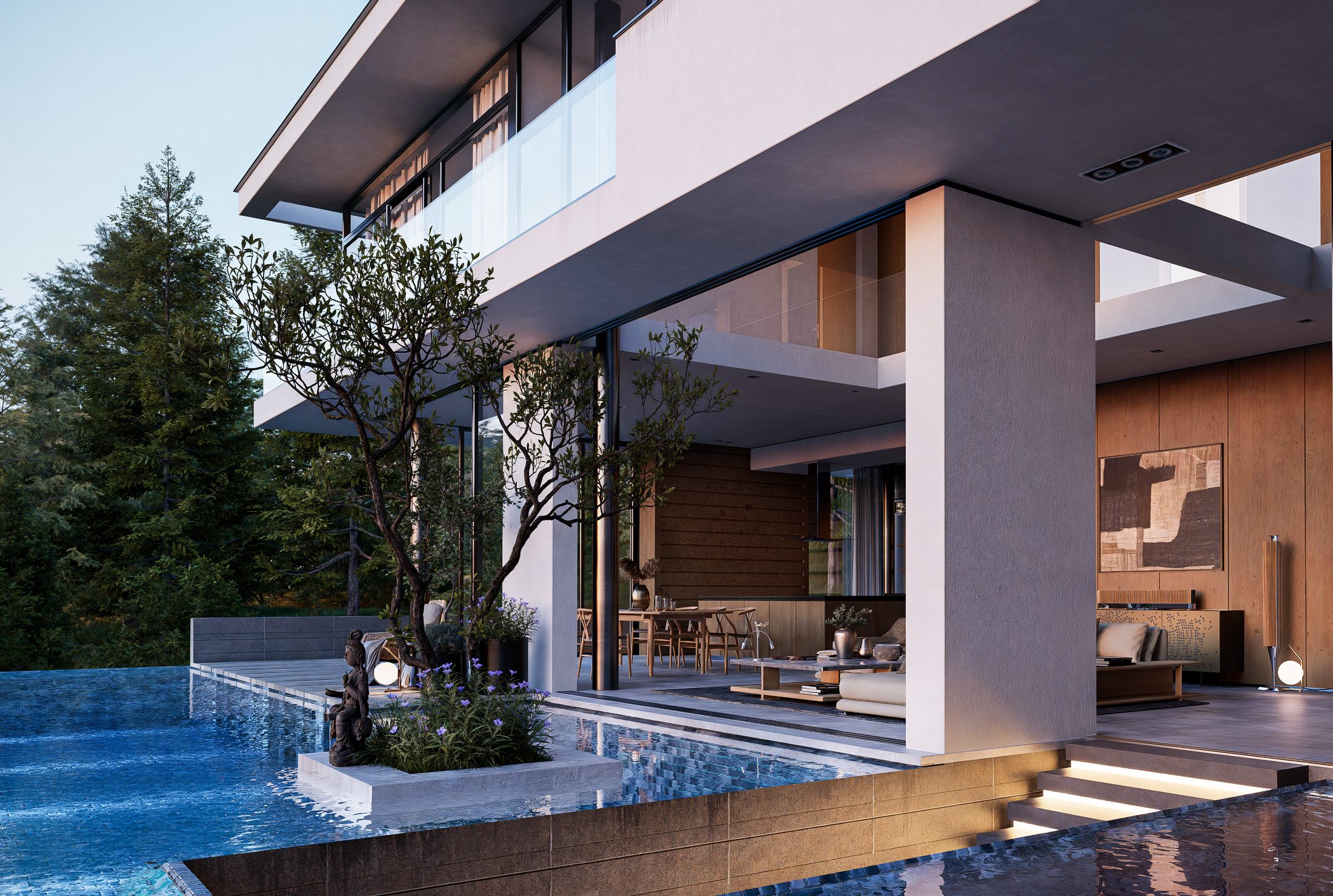 Bể bơi sân trong tại K House